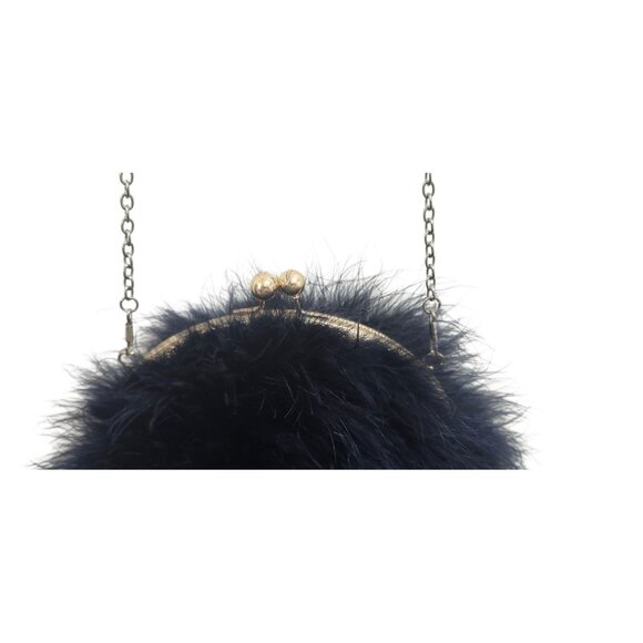 Power Of Love Feather Purse In Navy windsorstore - Picture 7 of 11